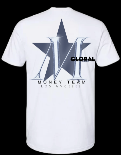 Global Cash white tee collection